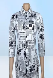 Women Dwuczęściowe spodnie spapery drukujące stroje Ins moda 34 rękawy koszulka nocna klub imprezowy 1576862