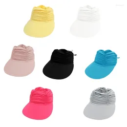 Breda randen hattar sommarstrand för kvinnlig andningsvis visir hatt utomhus simning solskydd