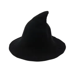 Witch Hat Diversified Along The Sheep Wool Cap Knitting Fisherman Hat Female Fashion Witch Pointed Basin Bucket for Halloween313764615013