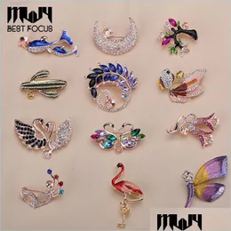 Jóias Configurações do Animal Pearl Broche Setent Rhinestone For Women Fashion Acessórios Diy Pin Christmas Presente Drop Dat entre Dhgarden Dhwjx