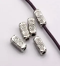 100 pezzi di distanziali per tubi a tubo rettangolare in lega d'argento da 100 pezzi per perle da 45mmx105mmx45mm per gioielli che producono colla non