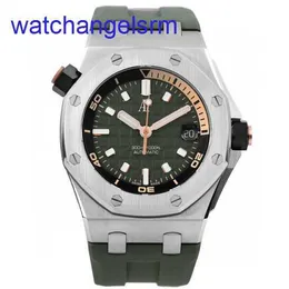 AP Crystal Wrist Watch Royal Oak Ofshore 15720ST Avokado Yeşil Plaka Yeşil Yüz Altın İşaretçi 42mm Gösterge Seti