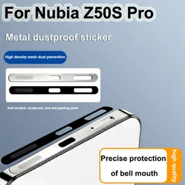 Para Nubia Z50s Pro Phone à prova de poeira adesivos Z50 S Pro Z50SPRO ERRO ERRO DO SOPELO FURO ANTI-POD METAL MESH CAPA