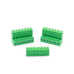 10Sets 2EDGK 5.08mm Terminal Blocks Tipo de parafuso conector PCB Angle Direito Pin Pin Ponteiro 7p