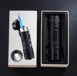 3 Meşaleye 1 Meşale Puraj Çekiç Çok Fonksiyonlu Rüzgar Geçirmez Jet Flame LED Flashlight Creactive91876819406672