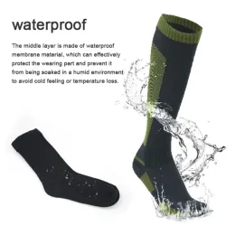 Socks Winter Waterproof Socks Thickened AntiWear Warm Mountaineering Stockings Long Tube Antisweat Towel Bottom Socks Skiing Sock