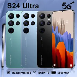 6.8 인치 S24 Ultra Phone S23 Ultra 16G 1TB Android Androids 휴대폰 전체 터치 스크린 5G 원래 얼굴 잠금 해제 스마트 폰 휴대 전화 카메라 GPS 영어