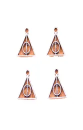 300pcs Antique Silver Plated Deathly Hallows Charms Pendants for European Bracelet Jewelry Making DIY Handmade 1312mm9936229