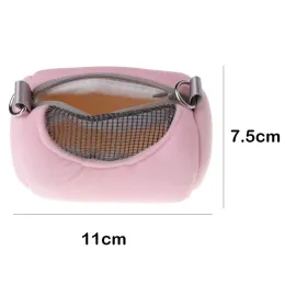 Sevimli hamster taşıyıcı çanta küçük evcil hayvan taşıyıcı çanta hamster kadife kumaş taşıyıcı-handbag