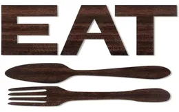 Neuheit Gegenstände Set Eat Schild Fork und Löffel Wanddekoration Rustikale Holzdekoration Dekoration Hang Buchstaben für art5127498