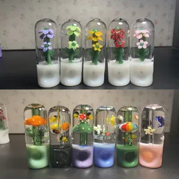 3.7" Glass Hand Pipe Glass Capsule Designs Fumed Pyrex Colorful Spoon Smoking Accessories