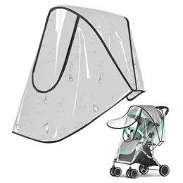 Passeggiatore universale Copertura piovosa Copertura per bambini Bambino Sun Weat Shoield trasparente Trolle traspirante ombrello Accessori per impermeabili 240412