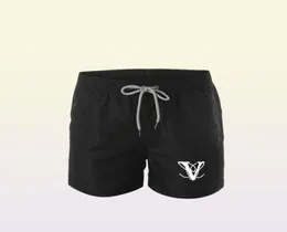 Calças de praia Fashion New Khmer Shorts Solid Color Printing Men039S Summer Wind Beach Swimming Shorts Men039s de alta qualidade Box7152142