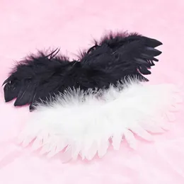 Mini Angel Feather Wings Black White Red Feather Wing Upging Orning Photo Prop performance Show Doll Costume Decoration