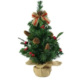 شجرة مصطنعة مصطنعة 30 سم/40 سم/50 سم شجرة عيد الميلاد الصنوبر مع القوس عقدة القوس ديكور عيد الميلاد الجديد هدية زخرفة سطح المكتب