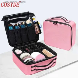 Sacchetti cosmetici Cosyde Professional Boiletry Borse Organizzatore di sacchetti cosmetici Donne per viaggi per viaggi Case di grande capacità Suitcase cosmetiche per il trucco L49