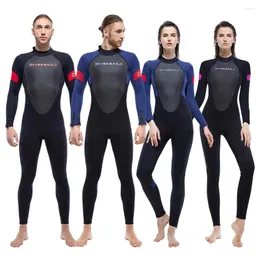 Mulheres de roupas de banho feminina Mulheres masculinas de manga comprida Toites de mergulho protetora de corpo inteiro de 3 mm de neoprene trajes de banho para surf snorking swearfishing