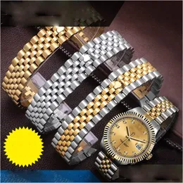 Watch Bands Designer Solid Curved Stainless Steel Bracelet 1M 17Mm 20Mm 21Mm Watchbands With Logo Outdoor Good Strap Drop Delivery W Dho71