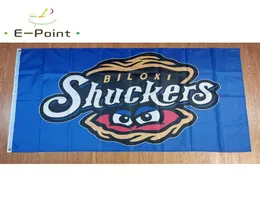 Milb biloxi shuckers bandiera 35ft 90cm150 cm DECORAZIONE BANNER POLIESTRA DEGITAZIONI FOLLO CAILE FESTIVE FESTIVE1302505