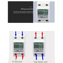 DIN-Rail Energy Messgerät 5-80A LCD Hintergrundbeleuchtung Digitale Display Einphasen-elektronische Energie KWH-Meter