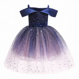 Girl Dresses Children Dress Summer Dress Dress Dress Kids Clothings Toddler Youth Fluffy Gonnes Dot Signa stampata dimensione 100-150 77h#