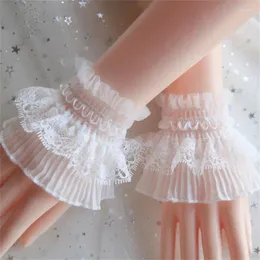 Nail Art Decorations Ruffle Lace False Sleeve Sweater Sleeves Detachable Lolita Wrist Cuffs Decor Steampunk Mesh Horn