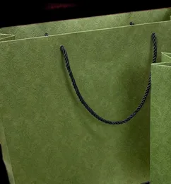 Nowy styl designerski popularna zielona torba na prezenty duże papierowe luksusowe torby opakowania 7767593