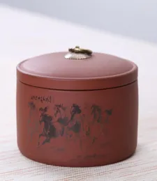 Purple Clay Kitchen Cans For Spices Storage Packaging Box Dried Nuts Caddy Tank Retro Ceramic Canister Sealed Jar Pots Cre9018711