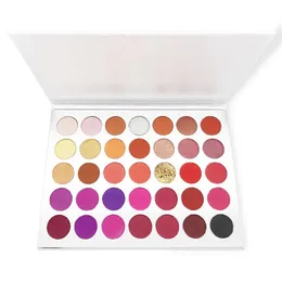 Sombra dos olhos Novos 35 cores Paleta de sombra fosco Paleta Privada marca de altura pigmento longa maquiagem duradoura Pallete Cosméticos Drop Drop OTVK2