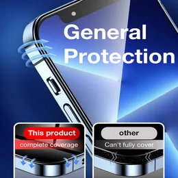 Per iPhone 15 14 Plus 13 12 11 Pro Max XR XS Tempering Glass Pust Schermo Protector con Kit Installa Rimuovi l'esplosione