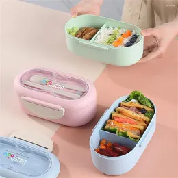 Yemek Takımı Taşınabilir Termal Öğle Yemeği Kutusu Öğle Yemeği İçin Öğle Yemeği Karikatür Konteyner Kutuları Microwave Bento Çocuklar Piknik Okulu