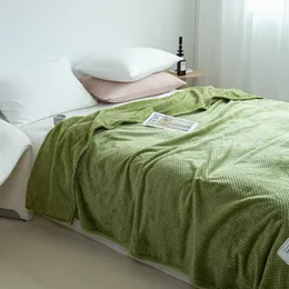 JBTP Nuova coperta in pile per letti Plaidi di colore verde inverno per il divano singolo/Queen/King size coperta per letti matrimoniali