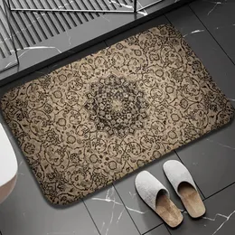 Boho Persian Bath Rug Floor Mat 부엌 카펫 세탁실 매트 세탁실 발코니 거실 어린이 놀이 매트를위한 홈 장식