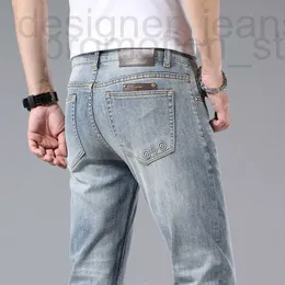 Herren Jeans Designer High -End -Jeans für Herren Frühling/Sommer Neue Slim Fit Small Straight Tube Business Summer Hosen NF0D TQ2K