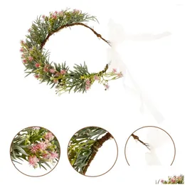 Bandanas Manual Babys Breath Garland Girl Headpiece Plastic Bride Headband Drop Delivery Fashion Accessories Hats Scarves Gloves Wraps Dh5Al