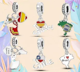 925 Gümüş Boncuk Fit Takım Takımları Cazibe Bilezik İspanyol Bullfighting Charms İspanya Şili Brezilya Exotic Charmes Ciondoli Diy İnce Boncuklar Jewelry9042433