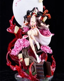 GK Demon Transformation Kamado Nezuko Exploderande Blood Version Anime Action Figur Model Statue Collection Toy Gift 100821181648181