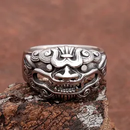 Retro Lucky Feng Shui Pierścień dla kobiet mężczyzn Punk Biker 14K Gold Animal Pixiu Pierścień Powodzenia Akcesoria biżuterii