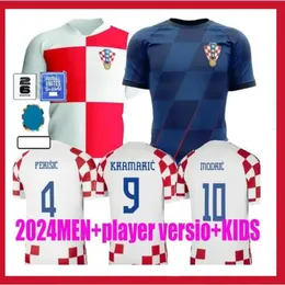 2024 Hırvatistan Futbol Forma Kulübü Tam Setler Euro Cup Modric Brekalo Perisic Shirt Uzak Brozovic Kramarik Rebic Livakovic Milli Takım Futbol Gömlek Üniforması