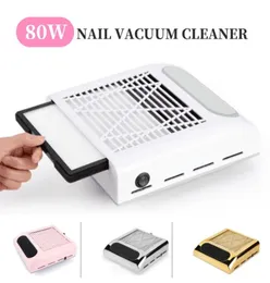 Professinoal 80W Nail Dust Collector Fan dammsugare manikyrmaskin med filter Strong Power Salon Nails Art Equipment88034255123360