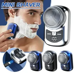 Shavers Mini Electric Travel Shaver를위한 주머니 크기 휴대용 여행용 자동차 홈 면도기 충전식 무선 면도 얼굴 수염 면도기