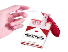 Творческая сигаретная помада набора 4 цвета матовая длительная водонепроницаемая матовая трубка для губ обнаженные красные губы.