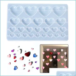Molds Sile Resin 25 Cavity Different Size Mini Heart Epoxy Mods For Keychain Jewelry Pendant Craft Making Drop Delivery Tools Dhgarden Dhltv