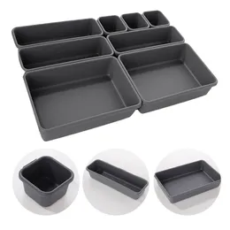 8pcs/set di borsetta regolabile box box in plastica in plastica cassetta per trucco organizzatore organizzatore di organizzatore di organizzatore di magazzino cucina