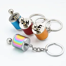 Schlüsselanhänger Schaltschlüsselketten-Karton-Keyring-Keyring-Getriebe Pendellknöpfe Metallschlüsselring