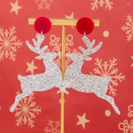 Серьги с серьгами Fishsheep блеск рождественский лось для женщин Прекрасные творческие животные дизайн оленя бросают праздничные ювелирные подарки