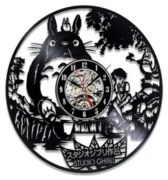 Studio Ghibli Totoro Wall Clock Cartoon My Neanor Totoro Record Clocks Wall Watch Home Decor Christmas Gift for Y4980912