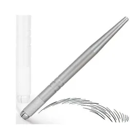 100шт Профессиональная 3D Серебряная постоянная бровь Микроблейд -ручка Ручная ручка с высокой Quallity6975881