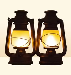 Portable Lanterns Remote Control Vintage Camping Lantern Led Candle Flame Tent Light Battery Operated Kerogen Lamp Table Night4327023
