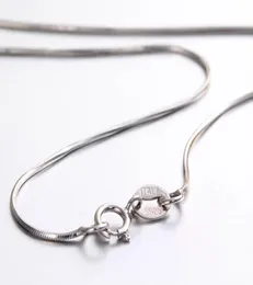 Whole Sale6Sizes Available Real 925 Sterling Silver Necklacesスリムシンチェーンネックレス女性チェーンキッズジュエリー14-32 "Colier3607415